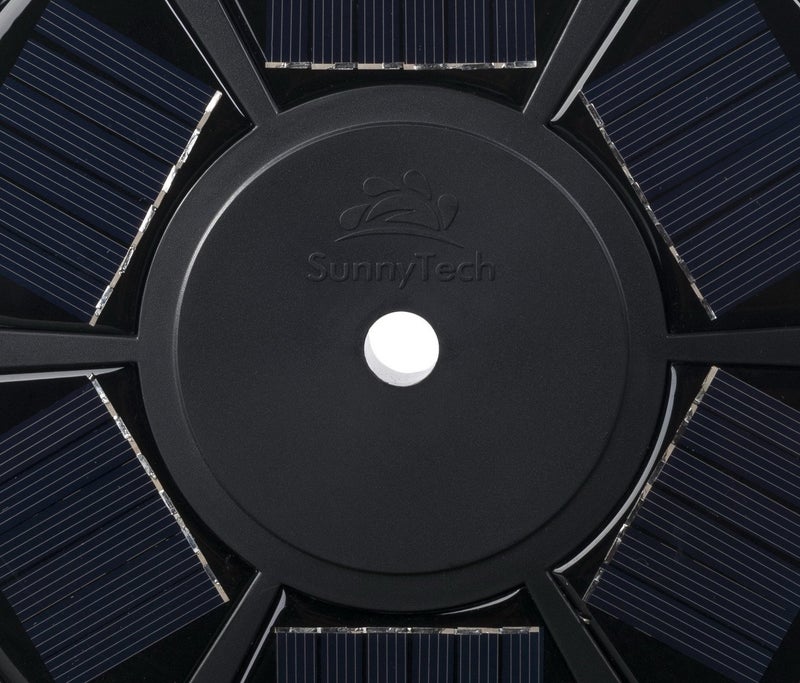 Sunnytech عمود علم شمسي من سانيتيك الجيل الثاني مع 20 مصباح LED، الأكثر سطوعًا والأقوى، مستقر وطويل الأمد، مصباح LED موجه لأسفل لعمود العلم بارتفاع من 15 إلى 25 قدم، تلقائي، أسود - Image 2